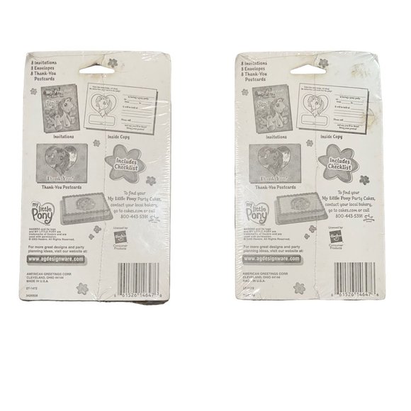 NIP American Greeting My Little Pony Birthday Party Invitations Thank You Cards - Picture 2 of 3